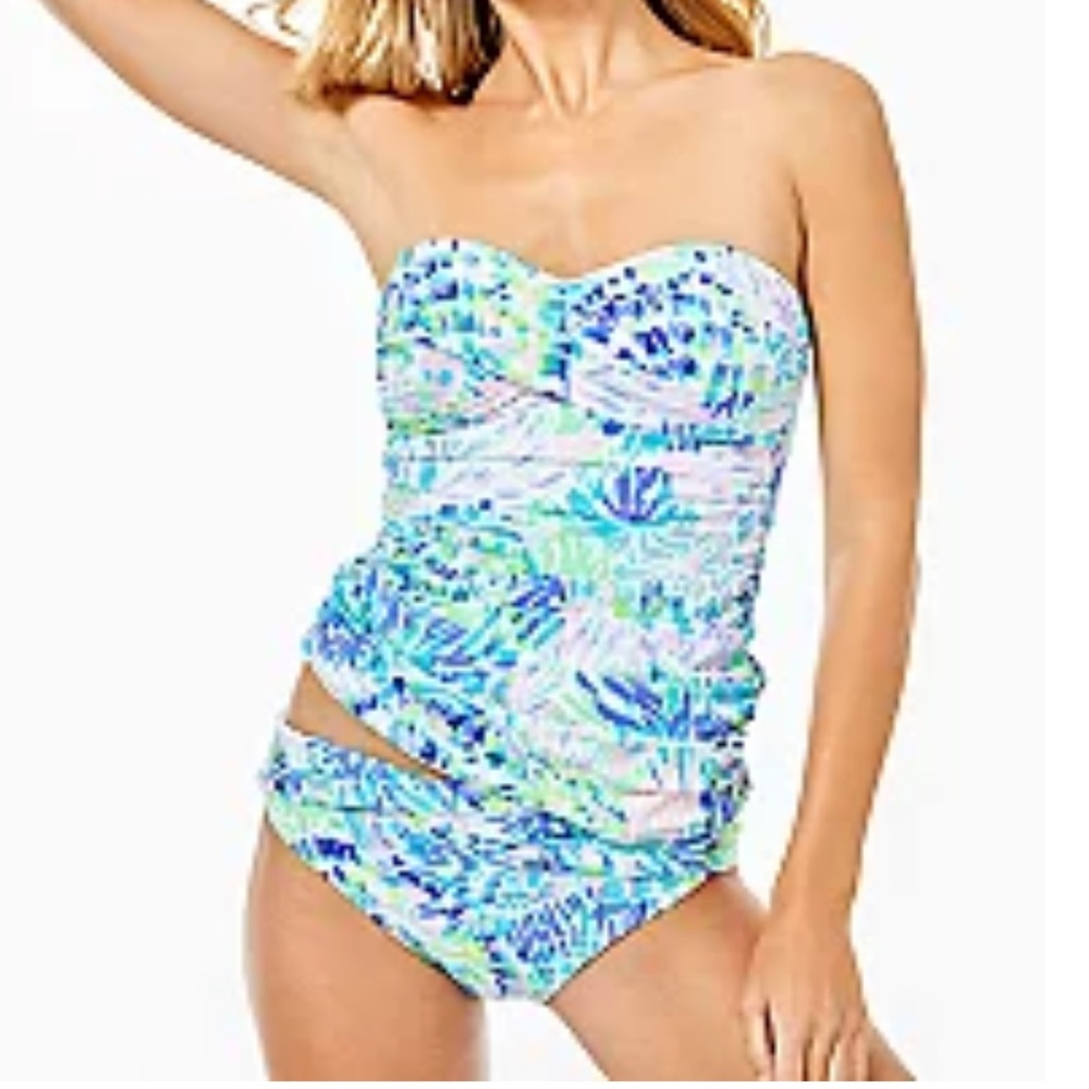 Lilly Pulitzer Flamenco Tankini Top & Calah Skirted Bikini Bottom